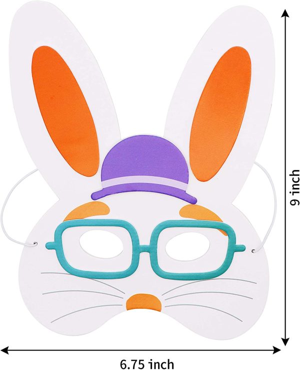 10Pcs DIY Easter Bunny Mask Craft Kit