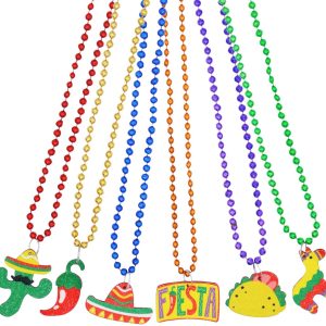 Cinco de Mayo Fiesta Necklaces Bead, 12 Pieces