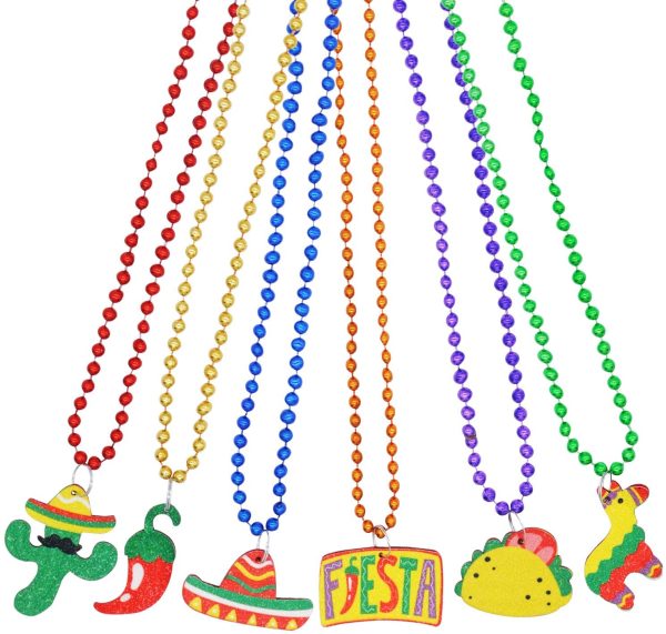 Cinco de Mayo Fiesta Necklaces Bead, 12 Pieces