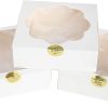 White Cake Pie Box, 15 Pcs with Stickers - JOYIN 10in