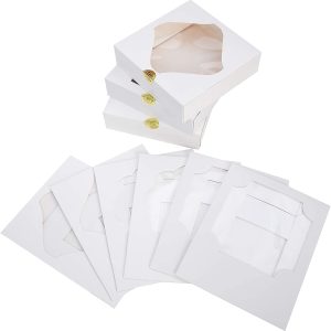 White Cake Pie Box, 15 Pcs with Stickers – JOYIN 10in