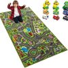 Syncfun Play Rug with 12 Pull-Back Vehicle Set