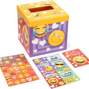 Emoji Valentines Mailbox and Cards Set