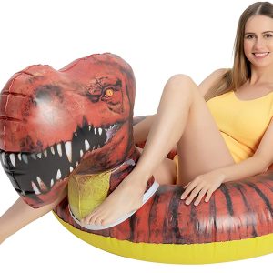 Inflatable T-Rex Pool Tube (Brown) – SLOOSH