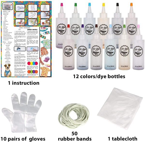 Tie Dye DIY Kit with Colors Powder Dye - KLEVER KITS