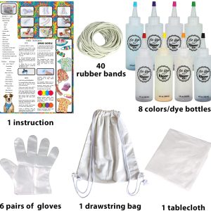 Tie Dye Set with Drawstring Bag – KLEVER KITS
