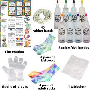 Tie Dye Set with 8 pairs of Socks – KLEVER KITS