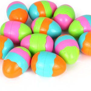 3.5″ Assembled Colorful Egg Shells, 12 Pieces