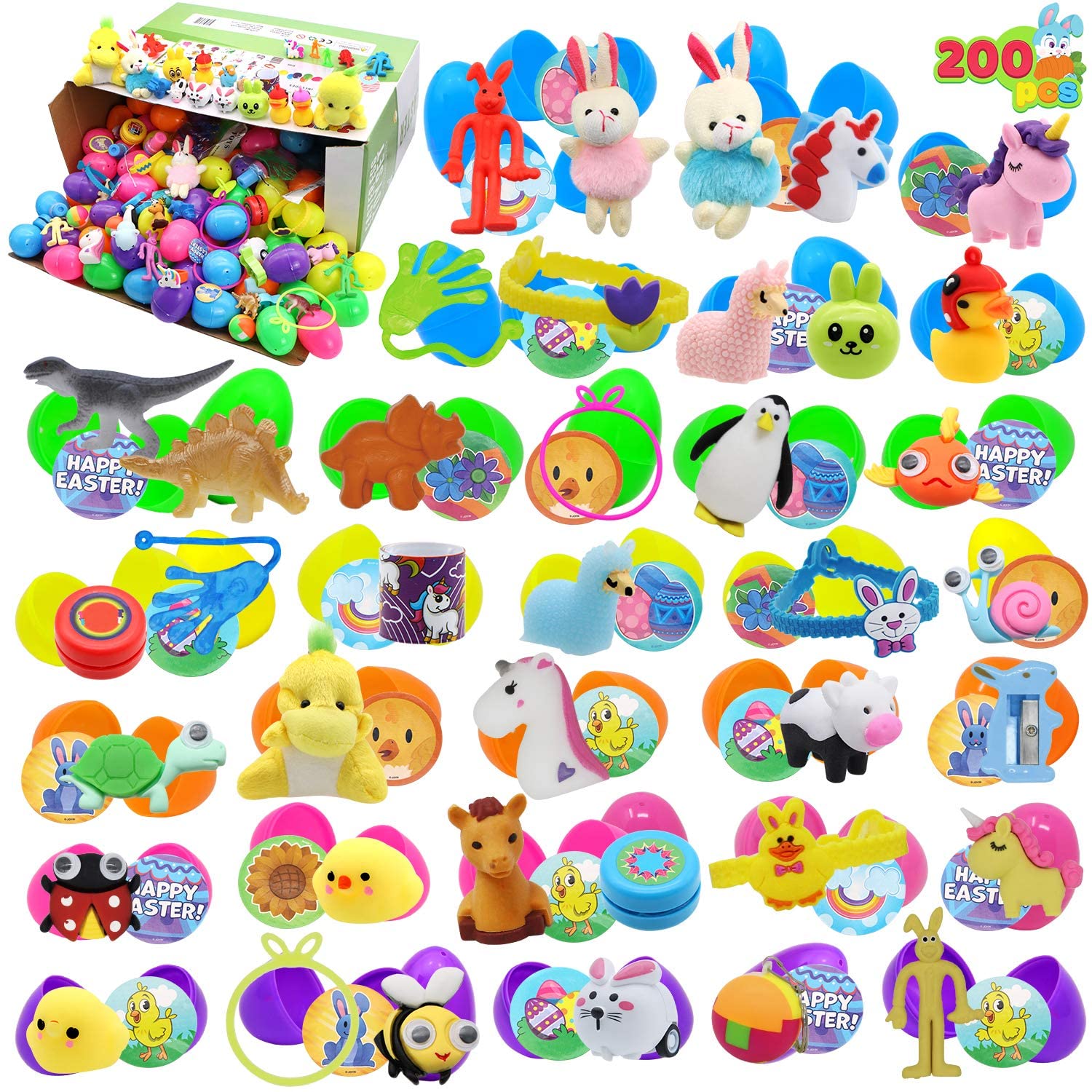 2.4″ Prefilled Traditional Assorted Eggs with Toys & Stickers