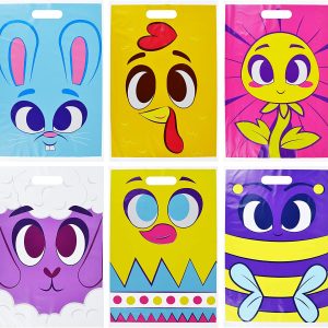 72 Pieces Easter Large Plastic Bag Character