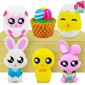 6 Pcs Easter Squishy Toys