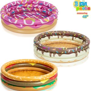 45” Donuts & Burger & Ice Cream Inflatable Kiddie Pool Set, 3 Pack – SLOOSH