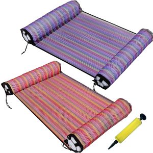 4-in-1 Inflatable Hammock Pool Lounger (Purple & Red) – SLOOSH