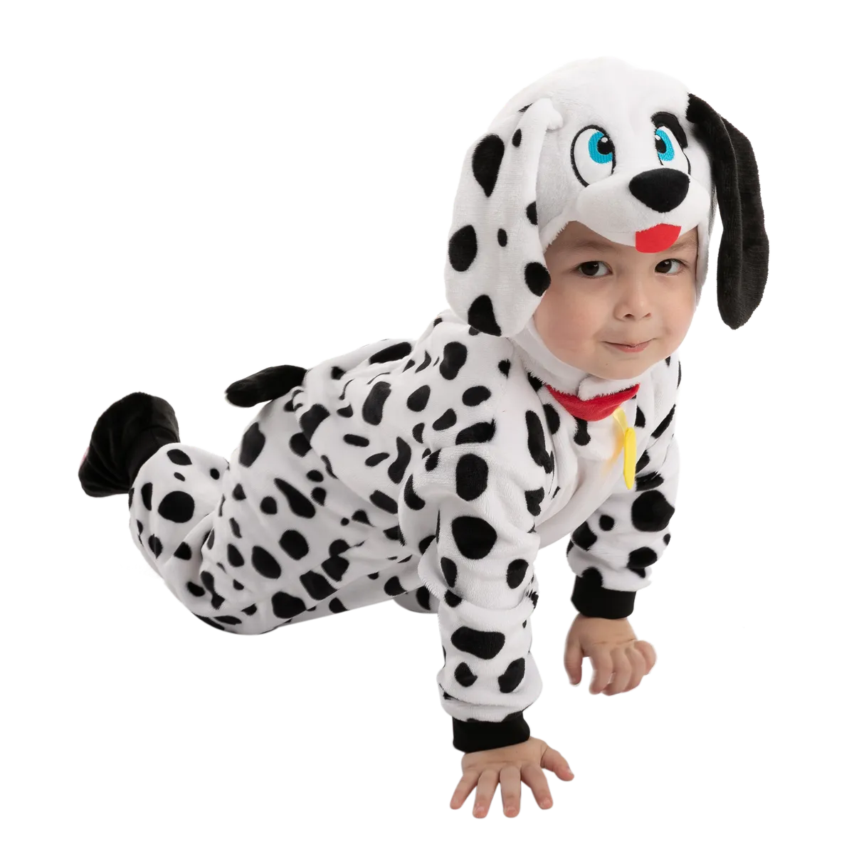 Dog Dalmatian Costume Red Collar All Over Infant Long Sleeve T Shirt