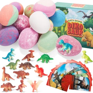 12Pcs Bath Bombs for Kids with Dinosaur Toys 2.8oz