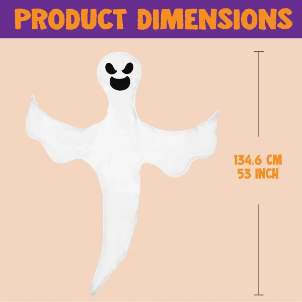 Bendable Tree Wrap Ghost Halloween Decoration 53in