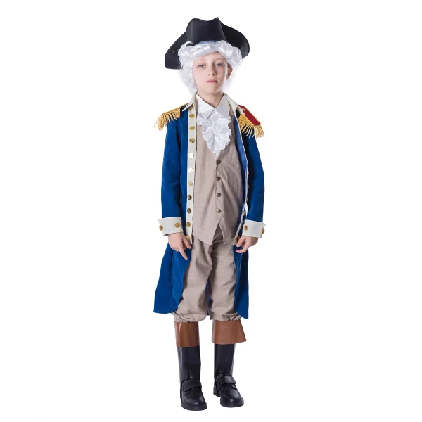 Stylish Boys Halloween George Washington Costume
