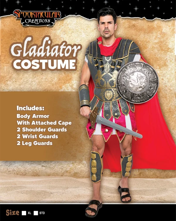 Brave Men's Roman Gladiator Costume Set