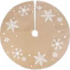 White Snowflake Christmas Tree Skirt 48in