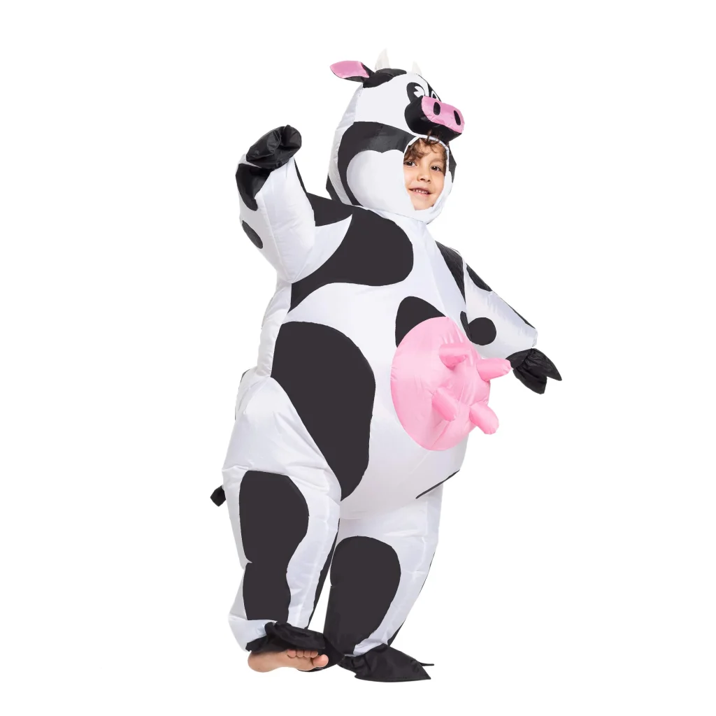 Inflatable cow costume