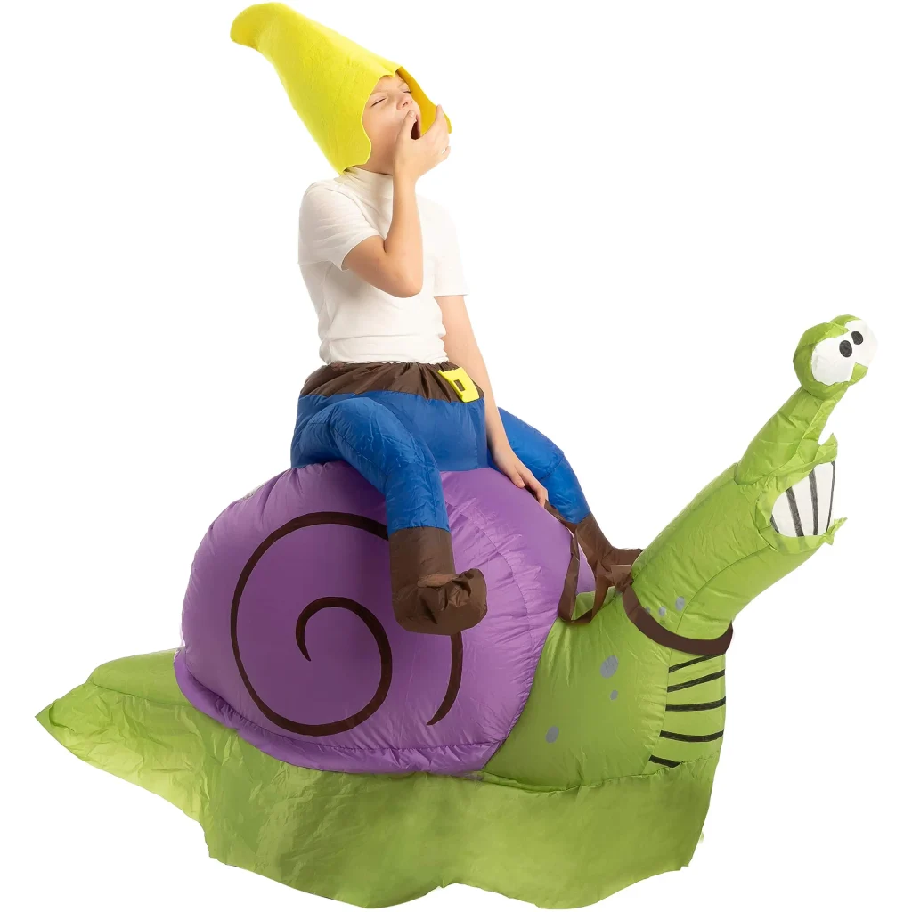 Riding snail inflatable costume