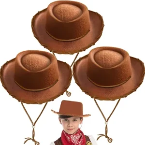 3pcs Kids Halloween Cowboy Hat