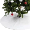 Faux White Fur Christmas Tree Skirt 48in