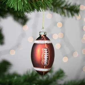 2pcs Christmas Football Ornament Glass
