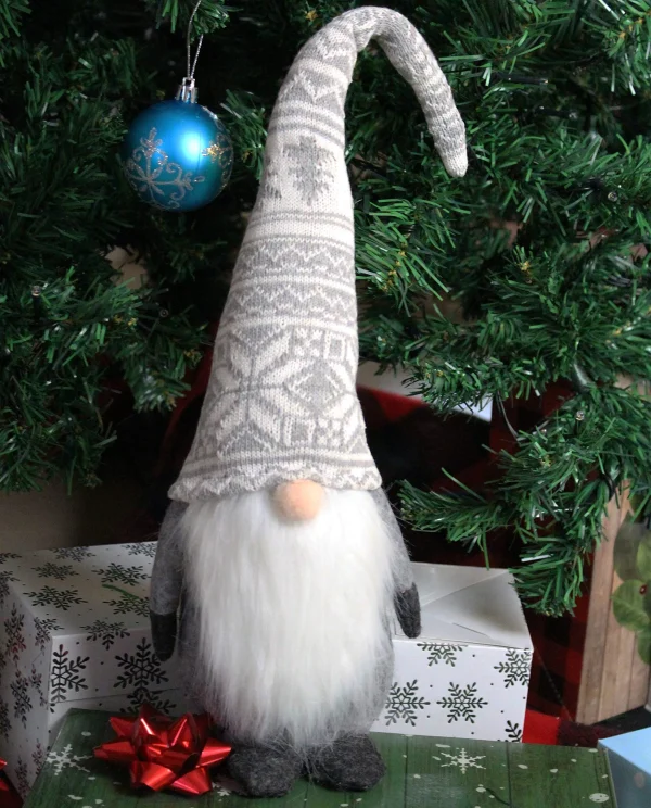Christmas Grey Plush Swedish Santa