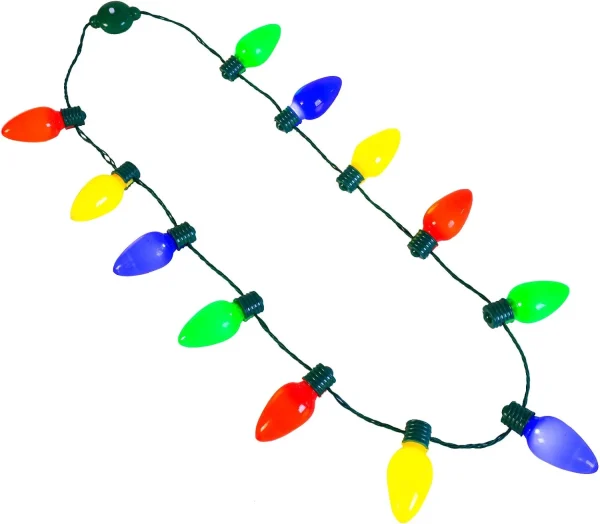 3pcs 12 LED Light up Christmas Bulb Necklace Accessories