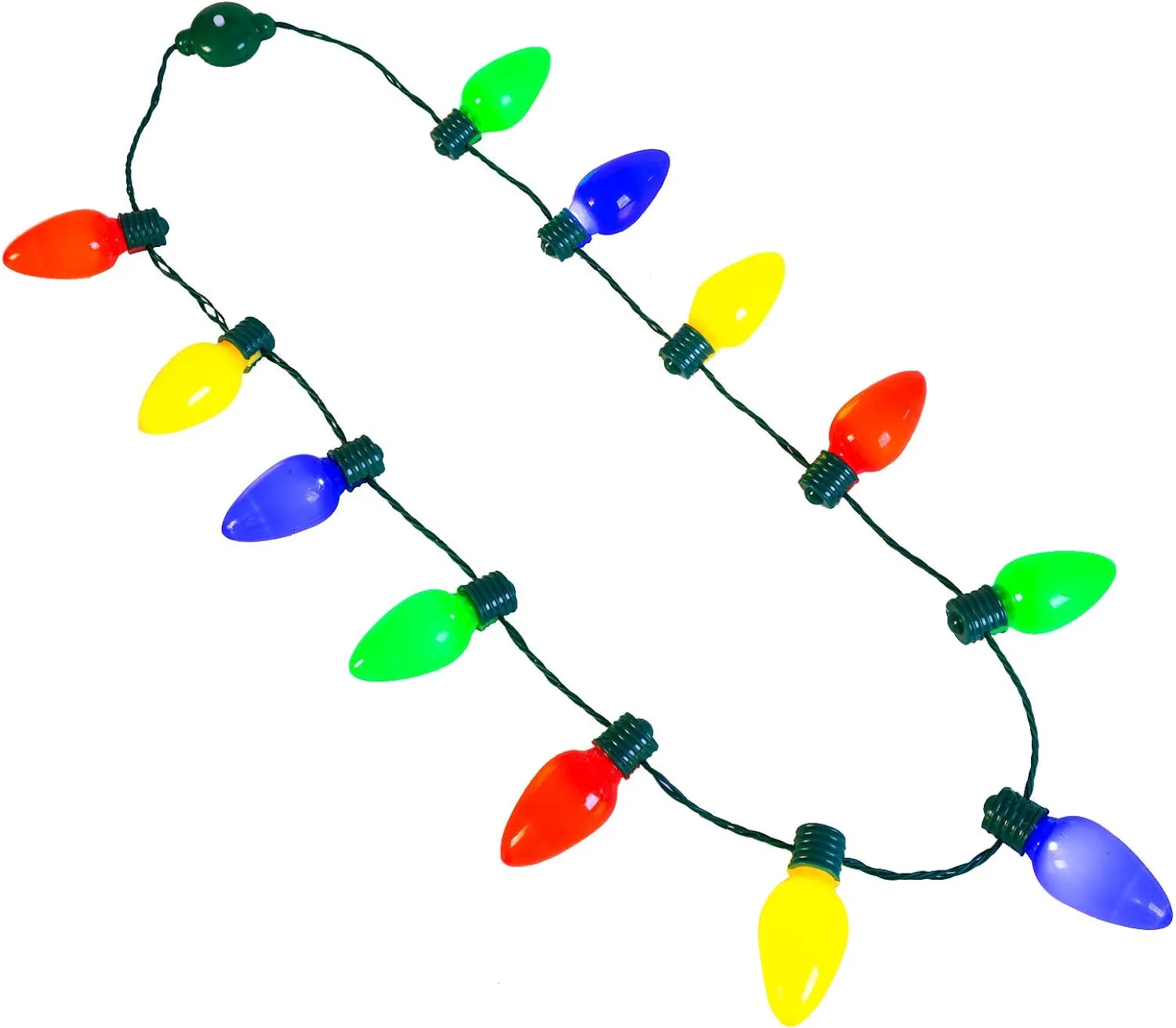 Flashing Christmas Tree Lights Necklace