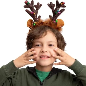 4pcs Light up Christmas Reindeer Headband Party Favors