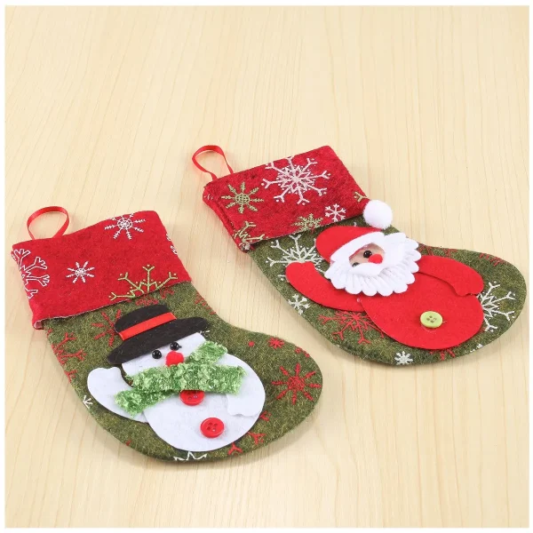 12pcs 3D Mini Christmas Stockings Decoration