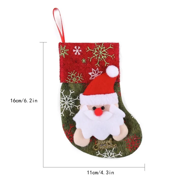 12pcs 3D Mini Christmas Stockings Decoration