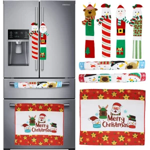 Christmas Refrigerator Door Handle Covers Set, 7pcs