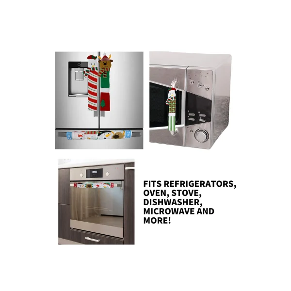 Christmas Refrigerator Door Handle Covers Set, 7pcs