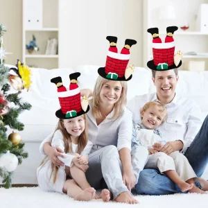 Santa in Chimney Christmas Hat