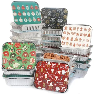48pcs Christmas Cookie Tin With Lids