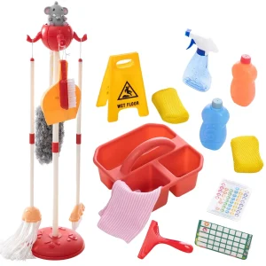 18Pcs Detachable Housekeeping Cleaning Pretend Play Toy Set