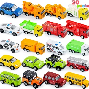 20Pcs Die Cast Metal Toy Car Model Vehicle Set