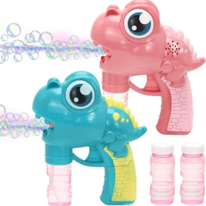 2pcs Kids Dinosaur Bubble Guns with Bubble Solutions