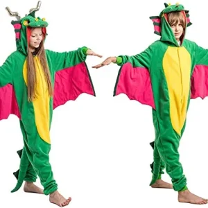 Kids Dragon Onesie Pajama Halloween Costume