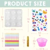 41 Pcs Easter Egg Decorating DIY Kit with Dye Tablets and Easter Stickers
