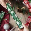 Enjoyable Gathering 12pcs No Snap Red and Green Snowflake Christmas Crackers