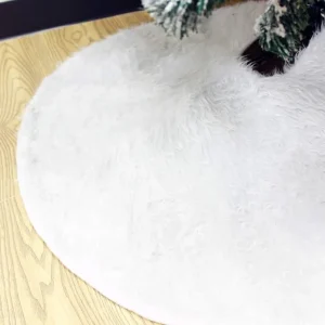 White Fur Christmas Tree Skirt 36in