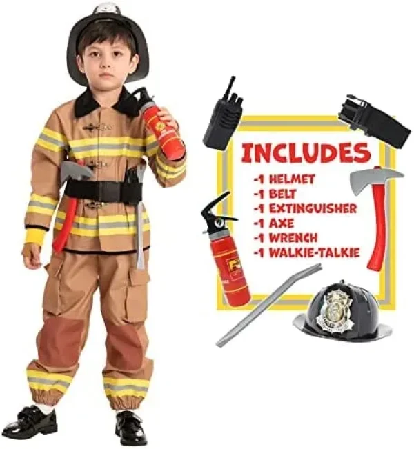 Kids Fireman Halloween Costume
