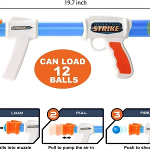 Foam Ball push bubble Gun Toy Set with Standing Shooting Target