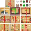 30pcs Kraft Paper christmas gift Card Boxes