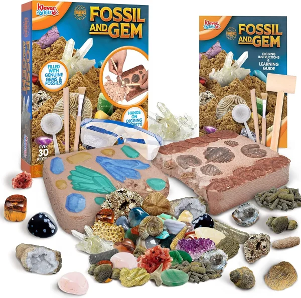 30pcs Fossil and Gemstone Mining Kit