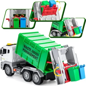 Jumbo Garbage Truck Toy with Lights & Sounds 12.5in
